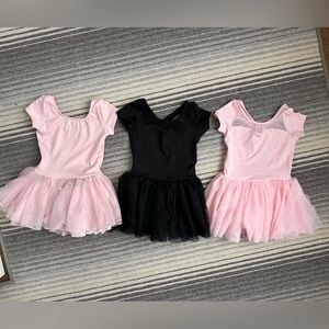 Three Beautiful Ballet Leotards for a 3-4 Year Old